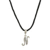 1928 Jewelry Crystal Initial Black Cord Necklace 14
