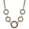 T.R.U. Round Etched Vine Hoop Linking Chain Necklace 16