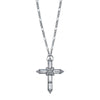 1928 Spiritual Large Crystal Cross Pendant Necklace 28
