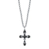 1928 Spiritual Black Stone Cross Pendant Necklace 16