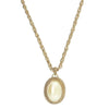 1928 Jewelry Faux Pearl Oval Drop Pendant Necklace 16