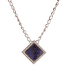1928 Jewelry Serenity Gemstone Square Pendant Necklace 16