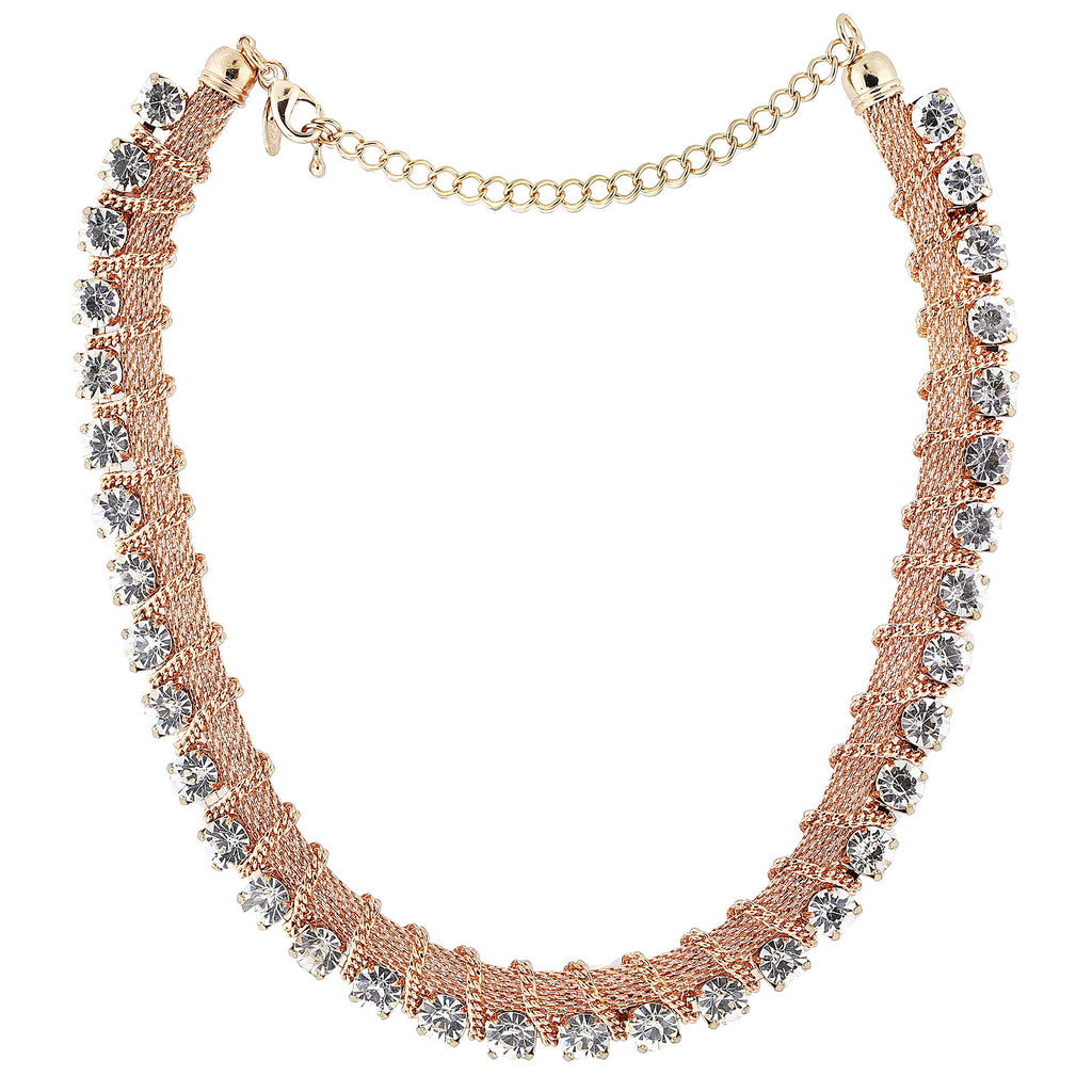 Gold Tone Crystal Necklace
