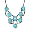 2028 Jewelry Turquoise And Aqua Faceted Stone Bib Necklace 16