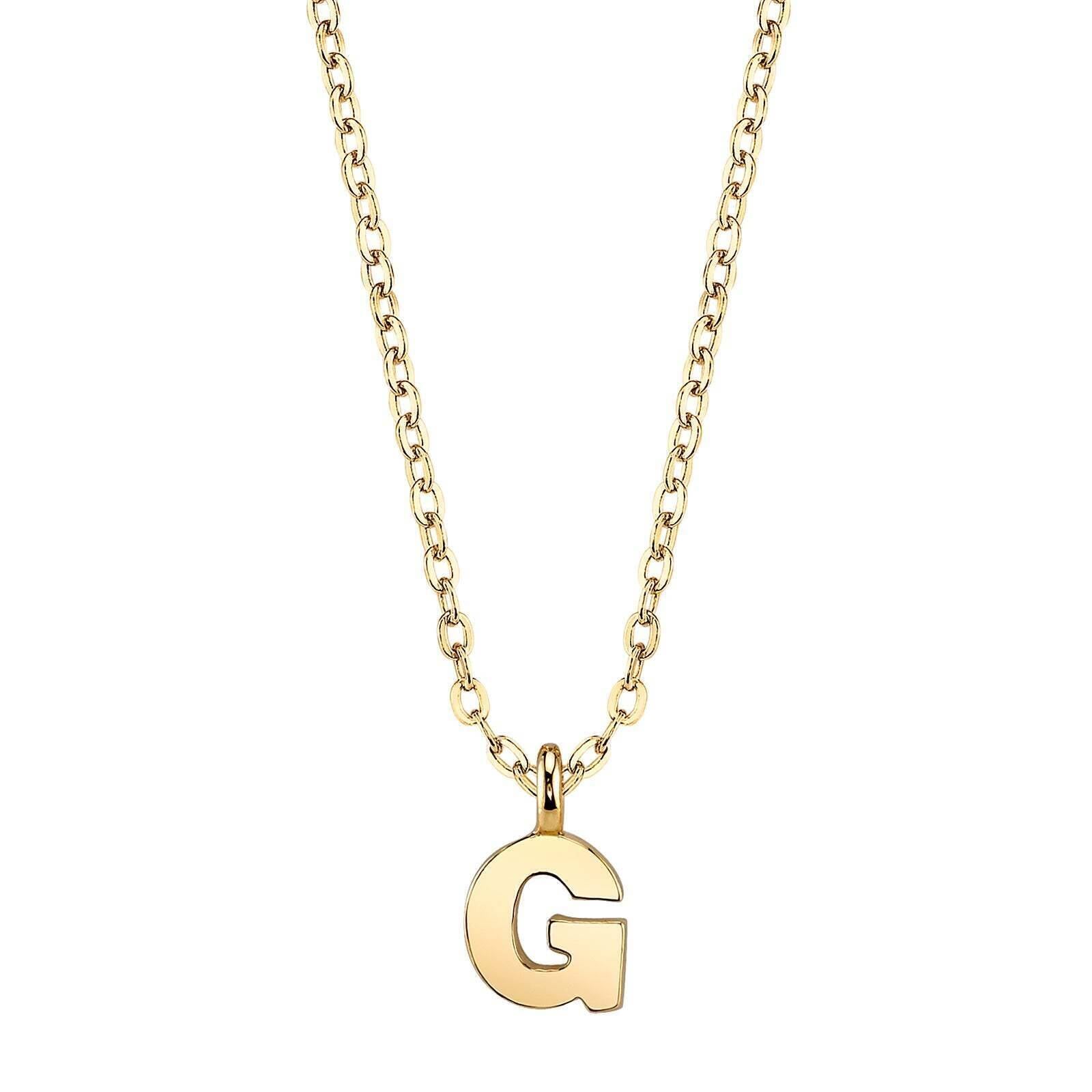 1928 Jewelry Initial Letter Pendant Necklace 20"