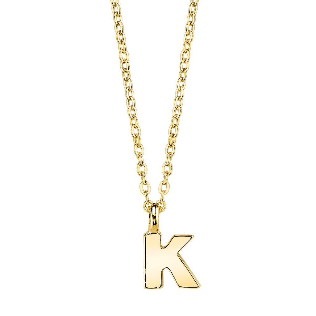 Gold Tone Initial Necklace 20 K