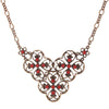 2028 Jewelry Coral Orange Filigree Bib Necklace 16