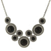 2028 Jewelry Moderna Round Faceted Stone Bib Necklace For Women 16