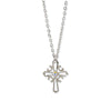 1928 Spiritual Crystal AB Cross Pendant Necklace 16