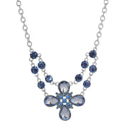 2028 Jewelry Crystal Flower Necklace 16" + 3" Extender