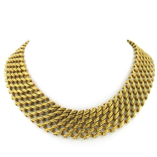Collectanea Interlaced Chain Collar Necklace 17 Inches