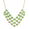 2028 Jewelry Green Cabachon Bib Necklace 16