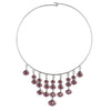 1928 Jewelry Purple Multiple Drop Lux Choker Necklace 15.5