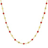 1928 Jewelry Red Bead And Heart Chain Necklace 16