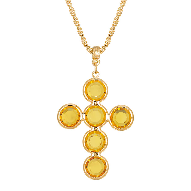 1928 Jewelry Swarovski Elements Cross Necklace 20"