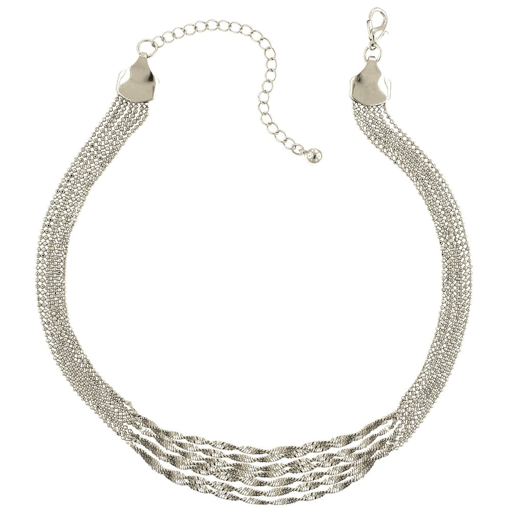 2028 jewelry multi twist chain necklace 16 19 inch adjustable