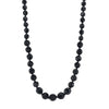 1928 Jewelry Graduated Black Glass Beaded Necklace 15