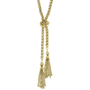 Gold Tone Chain Tassel Necklace 27