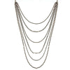 1928 Jewelry Eclipse Black And Gold 6-Strand Layered Chain Necklace 16