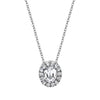 2028 Jewelry Oval Multi Crystal Accent Pendant Necklace 16
