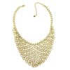 2028 Jewelry Gold Linking Statement Chain Bib Necklace 16