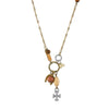T.R.U. Talisman Of Tenacity With Horseshoe Cross And Gemstone Beads Necklace 30