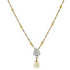 2028 Jewelry Crystal Baroque Faux Pearl Drop Necklace 18