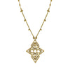T.R.U. Antiqued Chevron Long Pendant Necklace 36