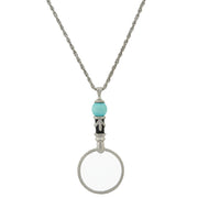 Turquoise Gemstone Magnifier 30 In Silver
