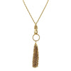 1928 Jewelry Gold Hand And Tassel Necklace 30