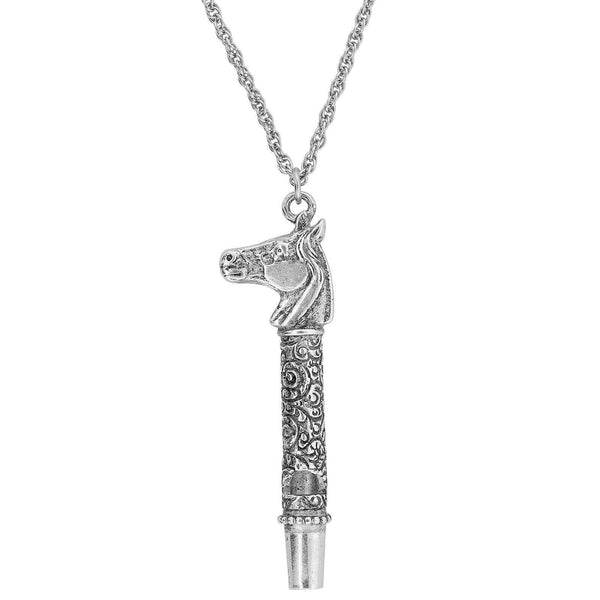 Horse Head Whistle Necklace 30"