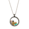 1928 Jewelry Round Multi Charms Glass Pendant Necklace 30