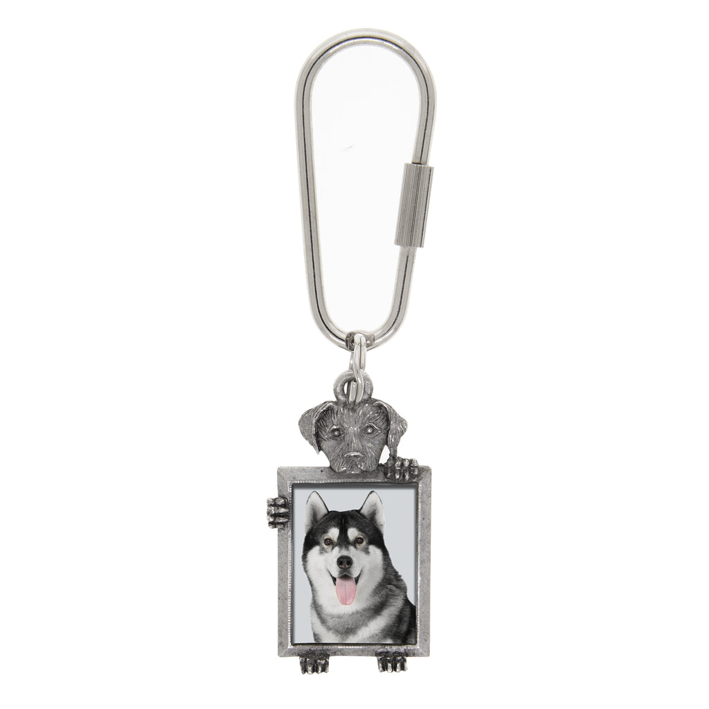 Dog Picture Keychain (Husky)