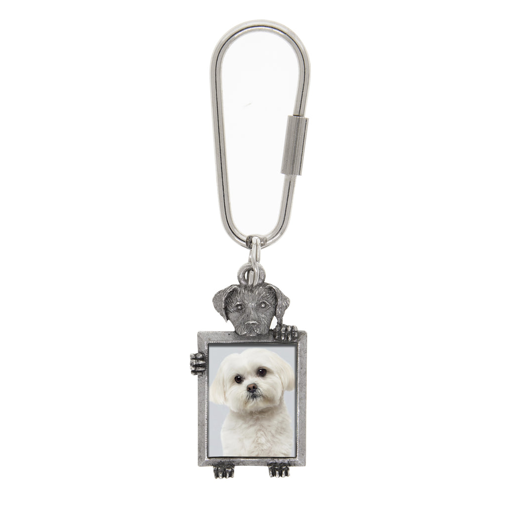 Dog Picture Keychain (Maltese)