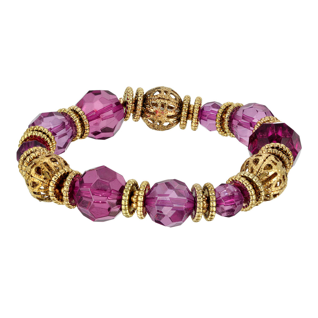 Amethyst Purple Stretch Bracelet