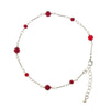 1928 Jewelry Red Beaded Crystal Chain Anklet 9