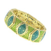 1928 Jewelry Turquoise And Green Stretch Bracelet