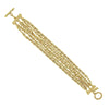 1928 Jewelry Gold Swag & Scroll Multi Chain Toggle Bracelet