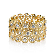 2028 Jewelry Round Spoked Crystal Stretch Bracelet 7 Inch