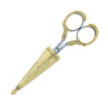 1928 Jewelry Two Tone Etched Floral Motif Scissors
