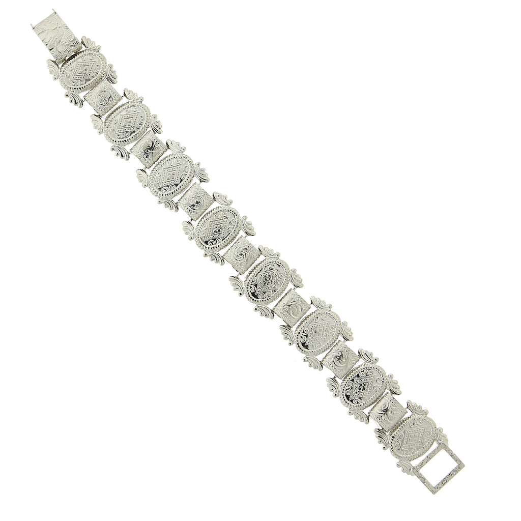 2028 Silver Tone Clasp Bracelet