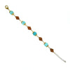T.R.U. Howlite Dyed Turquoise Gemstone Copper Beaded Bracelet
