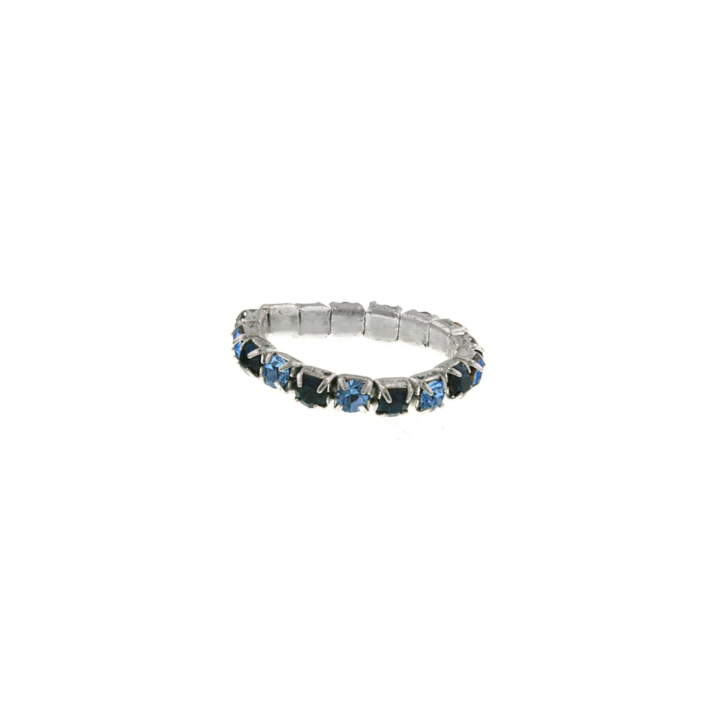 1928 jewelry single row crystal stretch ring