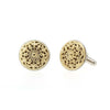 1928 Jewelry Vintage Style Two Tone Round Filigree Cufflinks