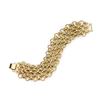 Gold Tone Chain Clasp Bracelet