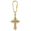 Symbols Of Faith Gold Inspirational Cross Carabiner Key Chain