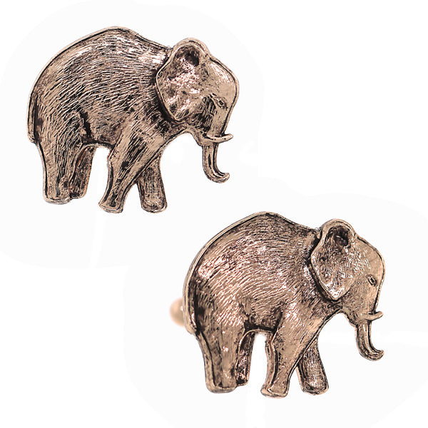 Rose Gold Tone Elephant Cufflinks