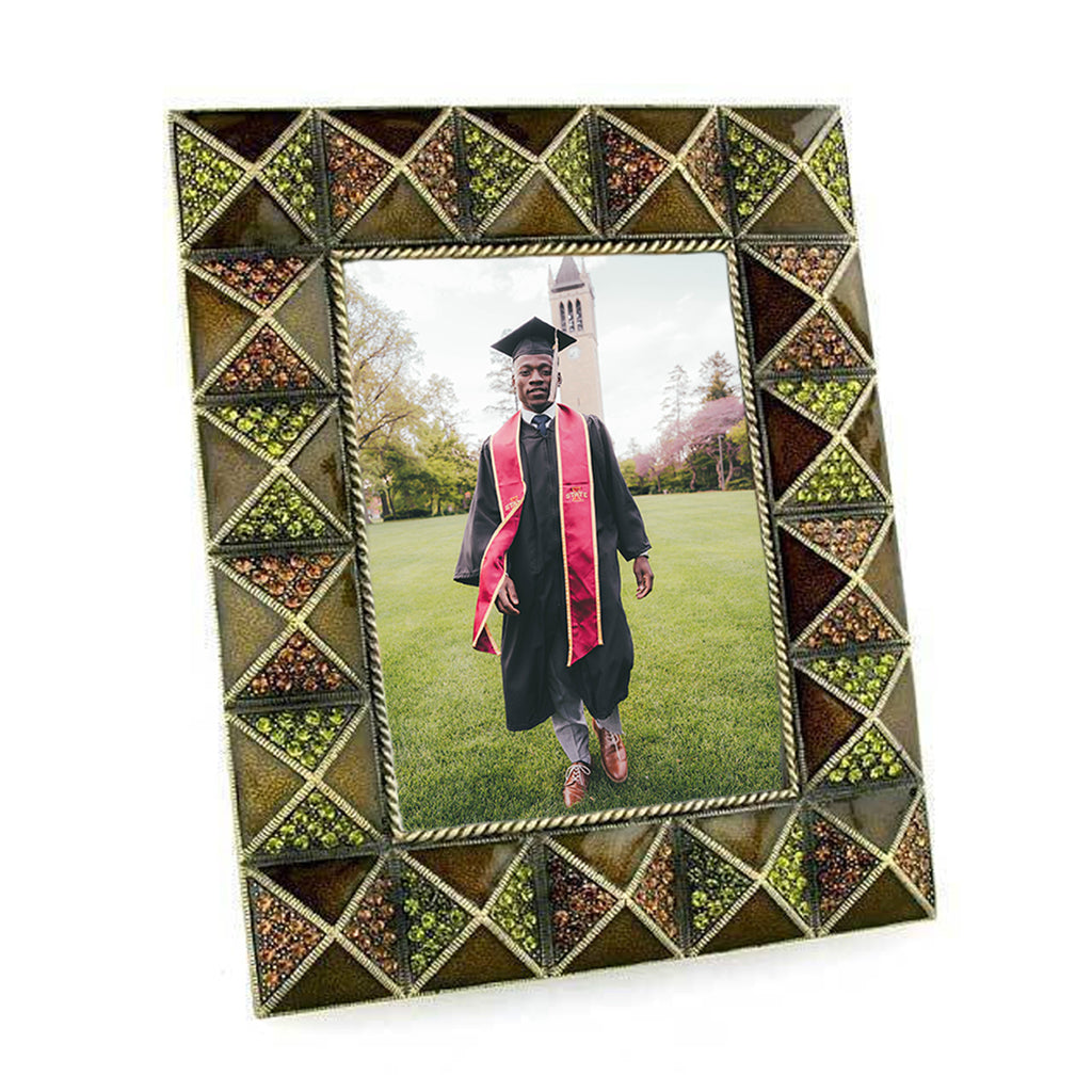 Brown And Green Square Picture Frame 3.5" x 5"