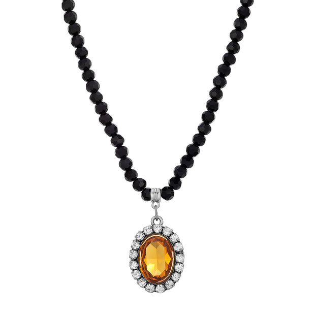 1928 Jewelry Regal Swarovski Element Crystal Pendant Strand Necklace 15" + 3" Extender