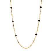 1928 Jewelry Swarovski Element Round Channel Necklace 32"